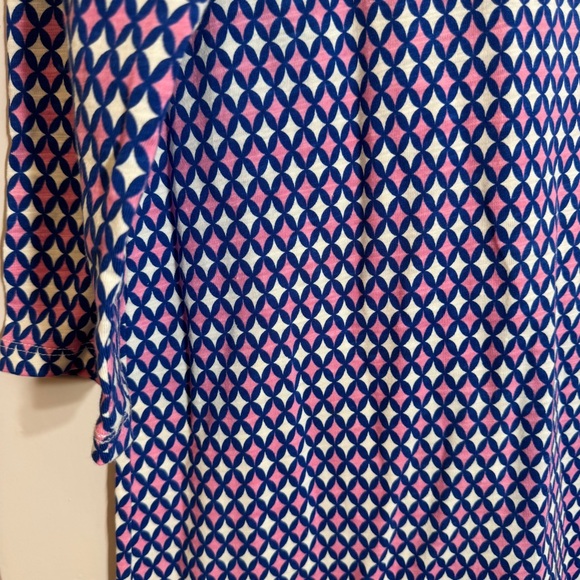 Boden Diamond Pattern Scoop Neck 3/4 Sleeve Cotton Nightgown Size 10R - Picture 4 of 8